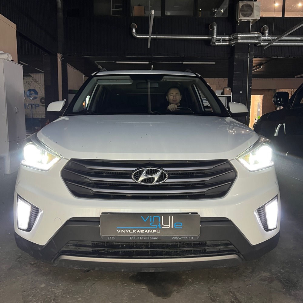 Установили bi-led модули Aozoom A10 на Hyundai Creta 2017 года выпуска -  Vinyl Style