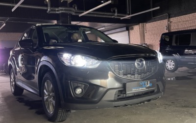 Установили одни из топовых bi-led модулей Aozoom Dragon Night на автомобиль Mazda CX-5, 2014