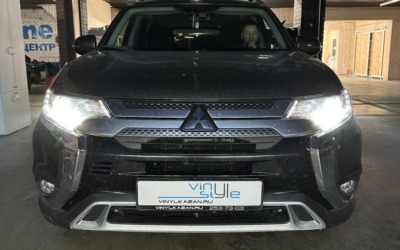 Установили двух-чиповые bi-led модули Aozoom A3+ на Mitsubishi Outlander