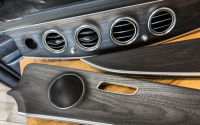 Аквапринт деталей интерьера Mercedes E-class