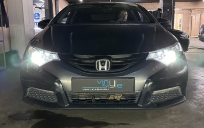 Установили bi-led модули Aozoom A15 вместо штатного галогена на автомобиле Honda Civic