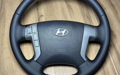 Перетяжка руля и ручки КПП Hyundai Starex в натуральную кожу