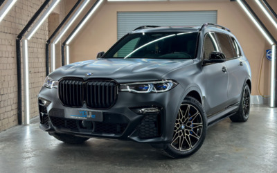 BMW X7 — бронирование кузова автомобиля матовой полиуретановой пленкой и целый комплекс услуг