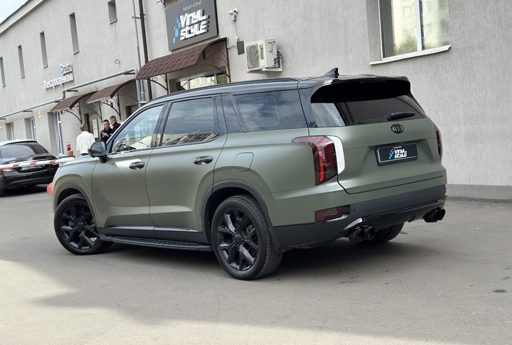 Hyundai Palisade — полировка и оклейка авто, покраска суппортов, подсветка салона, перешив руля и многое другое