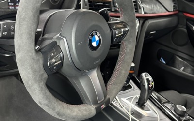 Перетяжка руля  BMW 4 Gran Coupe натуральной кожей и алькантарой