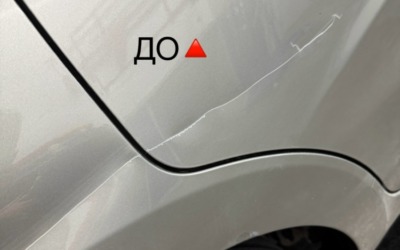 Lada X RAY — ремонт вмятин без покраски на заднем крыле и двери