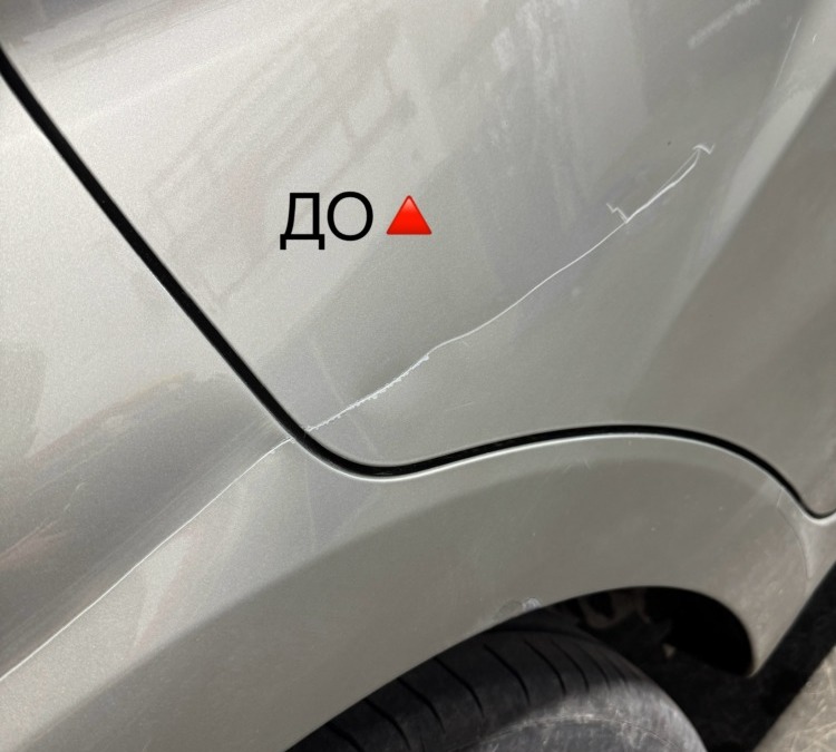 Lada X RAY — ремонт вмятин без покраски на заднем крыле и двери