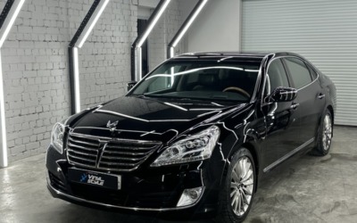 Полировка кузова и нанесение керамики на кузов автомобиля Hyundai Equus vs500