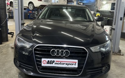 Audi A6 2.0 TFSI — изготовление и установка даунпайпа, чип-тюнинг Stage 2 — 295 лс, 470 нм