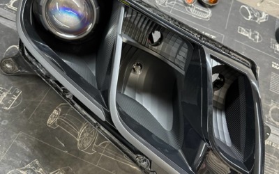 Lada Largus 2024 года — установка bi-led модулей Aozoom A3 max,  покраска масок фар и целый комплекс услуг