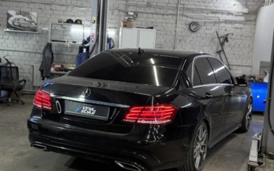 Изменение звука выхлопа на Mercedes E class W212 с 2 литровым двигателем