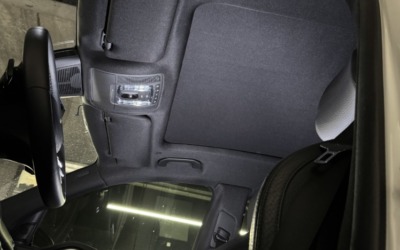 Mercedes GLS — перетяжка потолка, покраска потолочного пластика, шумоизоляция салон и арок
