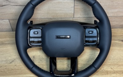 Haval H9 — перетяжка руля в натуральную кожу с утолщением