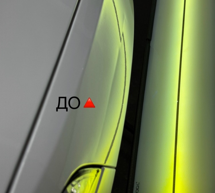 Ремонт вмятины без покраски на крыле Volvo XC 90