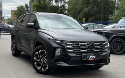 Полное бронирование матовой полиуретановой пленкой кузова автомобиля Hyundai Tucson и антихром