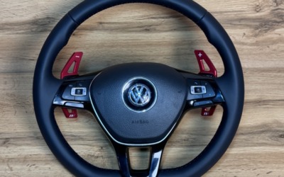 Перешив руля автомобиля Volkswagen Tiguan с восстановлением работы обогрева, пошив ковров