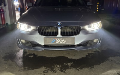 Тюнинг оптики BMW 3 series 2012 года — установили би-лед модули Aozoom K3 Dragon Knight