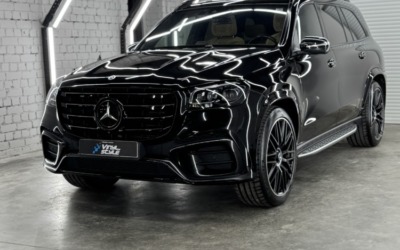 Попала краска на автомобиль Mercedes GLS на стройке — чистка кузова и нанесение керамики