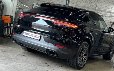 Чип-тюнинг автомобиля Porsche Cayenne 3.0T Stage 1 — 400 л.с, 550 H.м и изготовление управляемого выхлопа