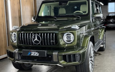 Бронирование кузова Mercedes G-class глянцевой полиуретановой плёнкой