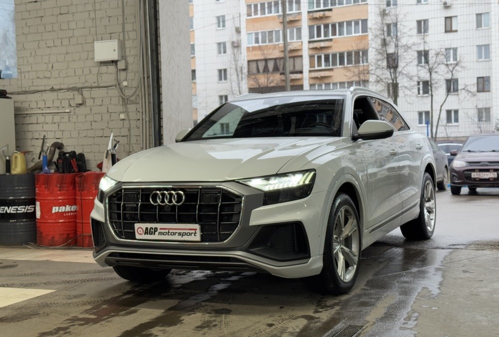 Чип-тюнинг Audi Q8 с 3 литровым дизелем — 325 л.с, 740 Н.м.,  отключение AdBlue, системы старт стоп