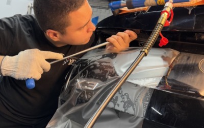 BMW X3 — ремонт вмятины на крышке багажника без покраски