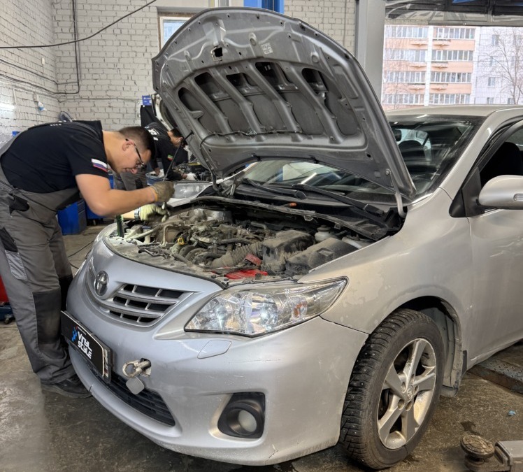 Toyota Corolla — техническое обслуживание авто, замена свечей зажигания, приводного ремня, топливного фильтра