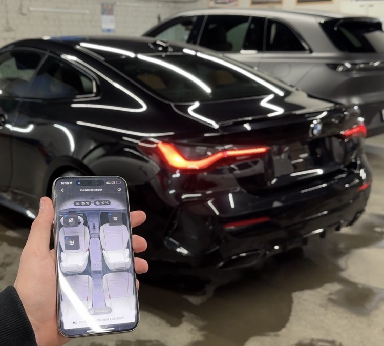 На BMW 4 series 2022 года — установка охранной системы StarLine S96