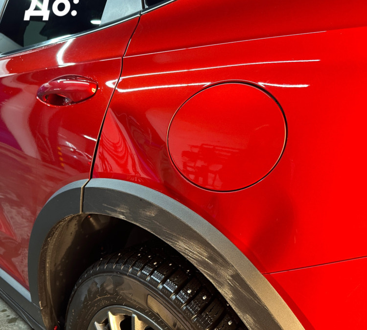 Haval Jolion — ремонт вмятины без покраски на заднем правом крыле в районе горловины бензобака