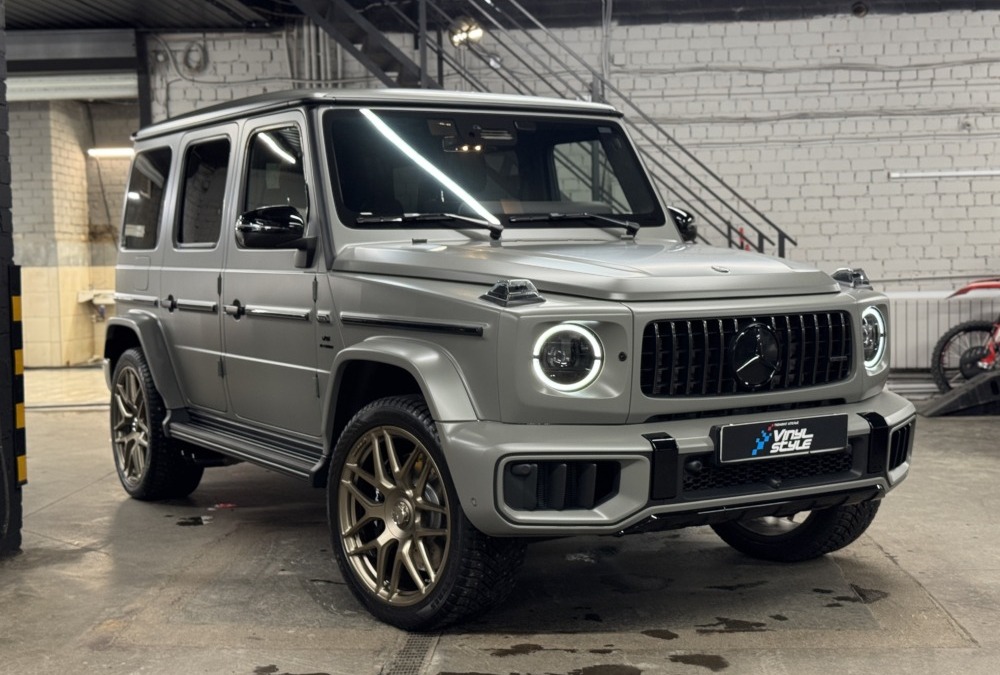Бронирование кузова Mercedes-Benz G63 матовой полиуретановой пленкой