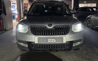 Skoda Yeti — установили билед модули GTR G5 MAX в фары, отполировали стекла фар