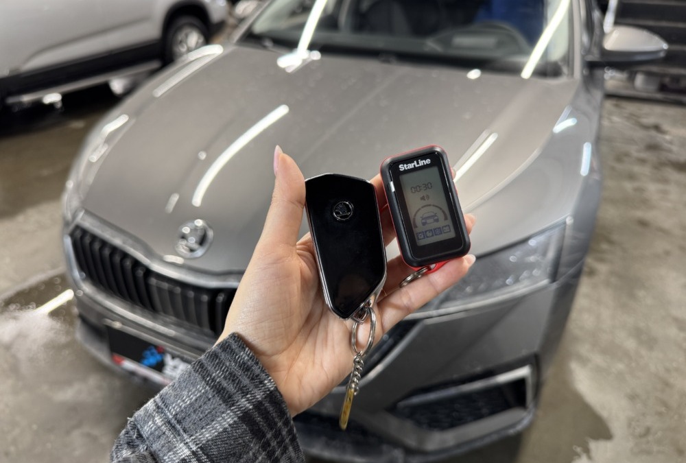 Skoda Octavia A8 — установка охранной системой StarLine E97