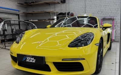 Бронирование кузова Porsche Boxster 718S полиуретановой пленкой