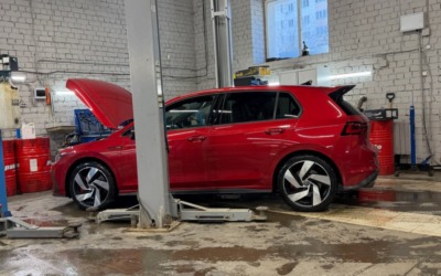 Golf GTI — установка спортивных пружин с занижением на -35 мм