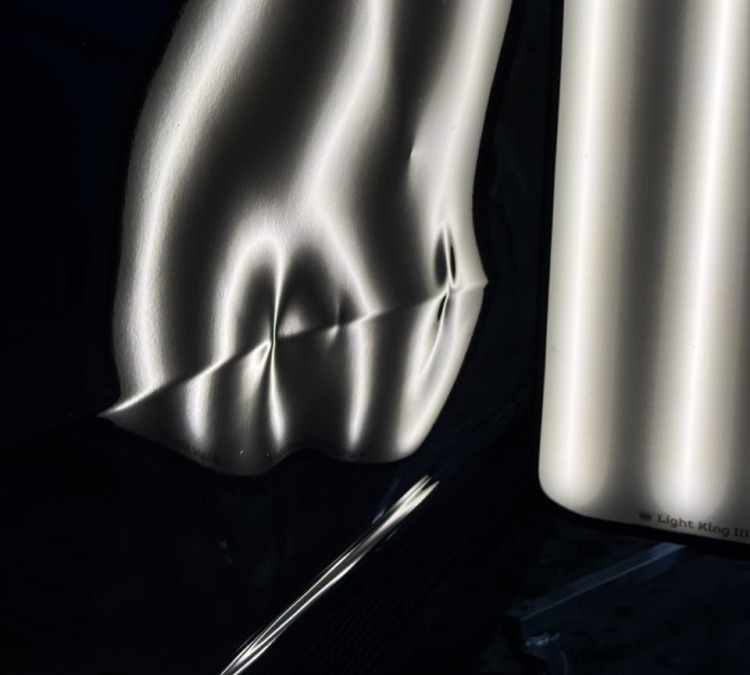 Ремонт сложной вмятины на автомобиле Mercedes-Benz V-Class