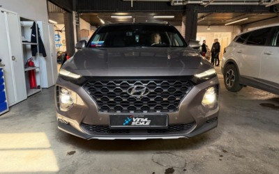 Модернизация освещения Hyundai Santa Fe 2018 года выпуска.