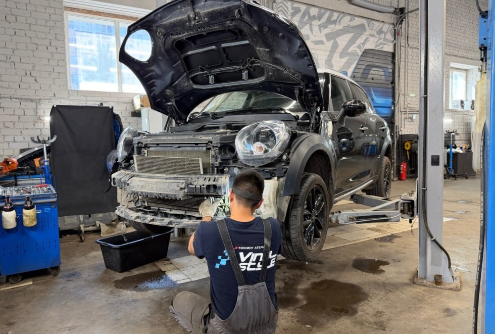 Помыли радиаторы Mini Cooper — защита двигателя от перегрева