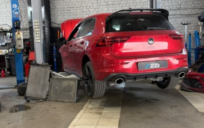 Мойка радиаторов автомобиля  Golf GTI