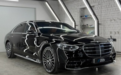 Mercedes S400 — полировка и керамическое покрытие для идеального блеска