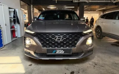 Модернизация освещения Hyundai Santa Fe 2018 года выпуска.