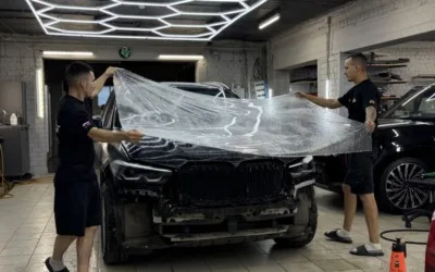 BMW X5 — перебронировали капот автомобиля