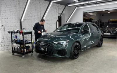 Полировка кузова и нанесение керамики на кузов автомобиля  Audi A3