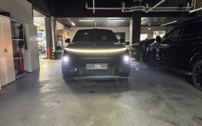 На LiXiang L9 установили специально разработанный для этой модели комплект bi led модулей