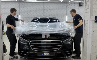 Бронирование кузова Mercedes S580 полиуретановой пленкой