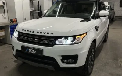 Range Rover Sport 2014 года — установили bi-led модули Aozoom K3 Dragon Knight