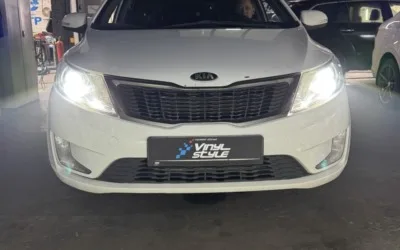Kia Rio 2014 года выпуска — установили би-лед модули GTR G5 MAX